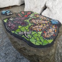 Kitty Cat Pet Memorial Mosaic Garden Stone