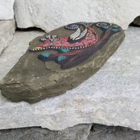 Red Bird on a Branch Mosaic-Garden Stone