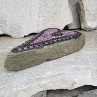  Pink Heart Mosaic Garden Stone