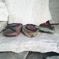 Hugs and Kisses Mosaic Garden Stone Set of 3  #1 Group Mosaic Hearts  
