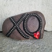 Hugs and Kisses Mosaic Garden Stone Set of 3  #1 Group Mosaic Hearts  