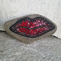 Hugs and Kisses Mosaic Garden Stone Set of 3  #1 Group Mosaic Hearts  