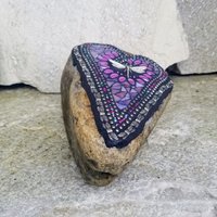  Purple Heart Mosaic Garden Stone