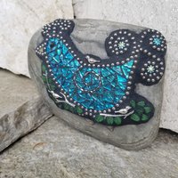 Blue Bird on a Branch Mosaic-Garden Stone