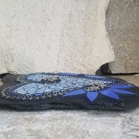 Iridescent Blue Wall Hanging Heart Porch Decor, Wall Decor