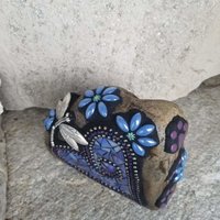 Blue Mosaic Heart Pet Memorial