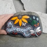 Bone and Paw Mosaic Pet Memorial