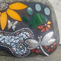 Bone and Paw Mosaic Pet Memorial