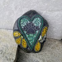Heart Pet Memorial Mosaic Garden Stone