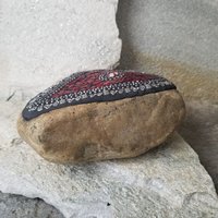 Red Heart  Mosaic Garden Stone