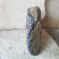 Iridescent Blue Mosaic Heart Pet Memorial