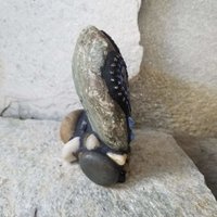 Blue Mosaic Heart Pet Memorial