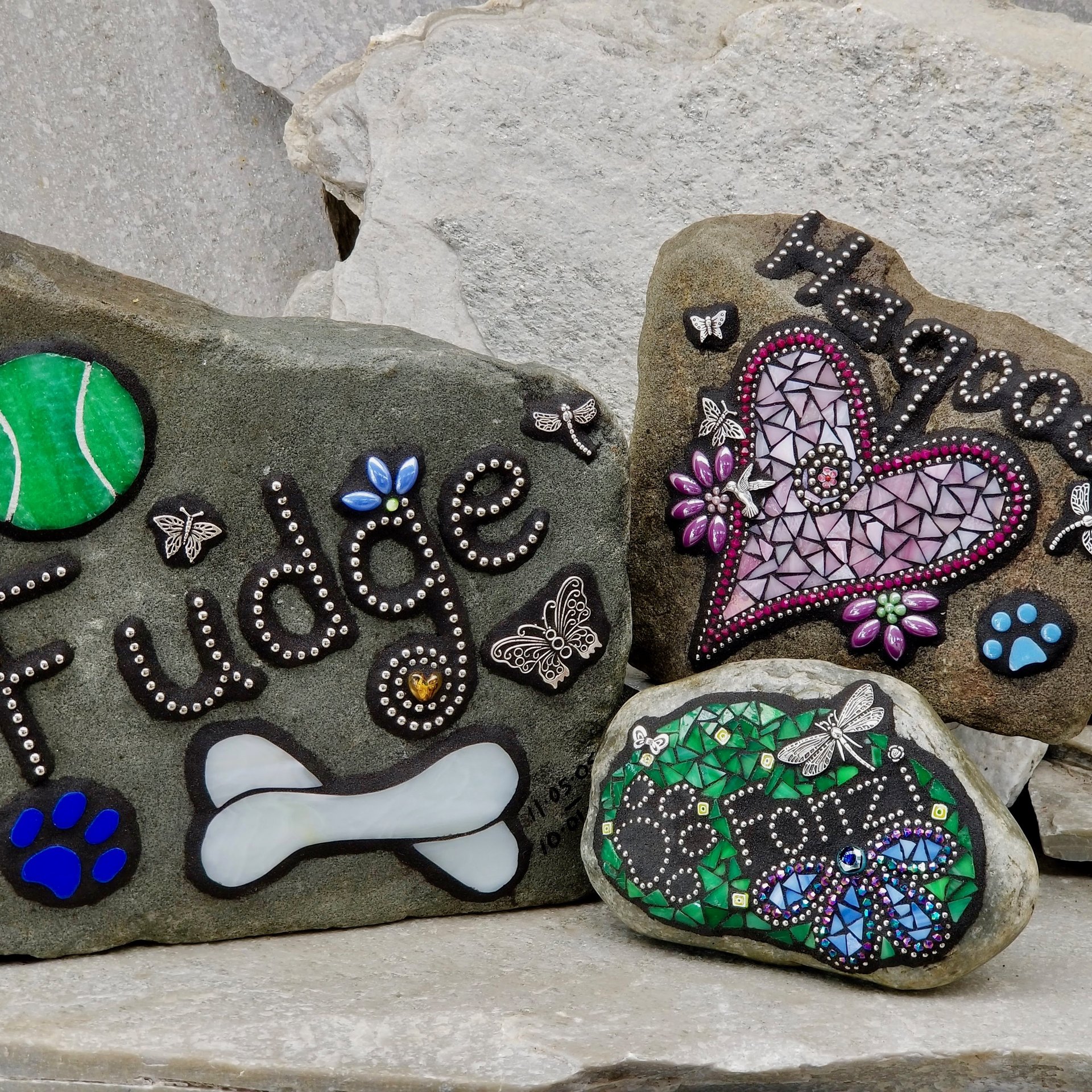 Memorial Garden  Stones - Mosaic Custom Orders