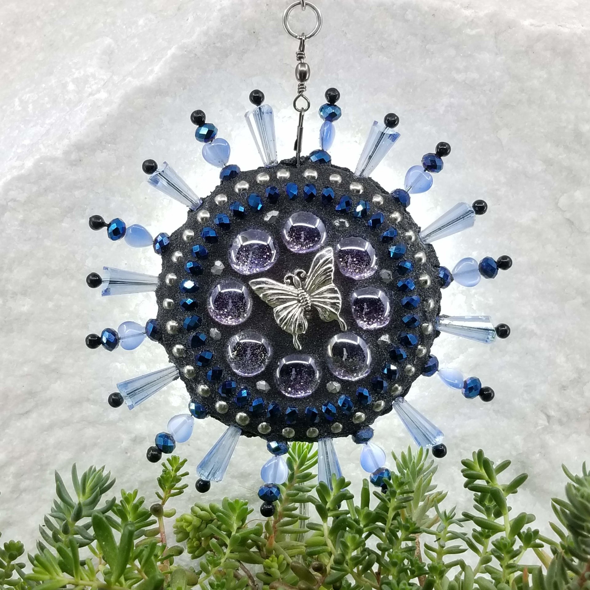 Butterfly Mosaic Garden Wind Spinner, Home and Garden Decor, Gardening Gift, Suncatcher