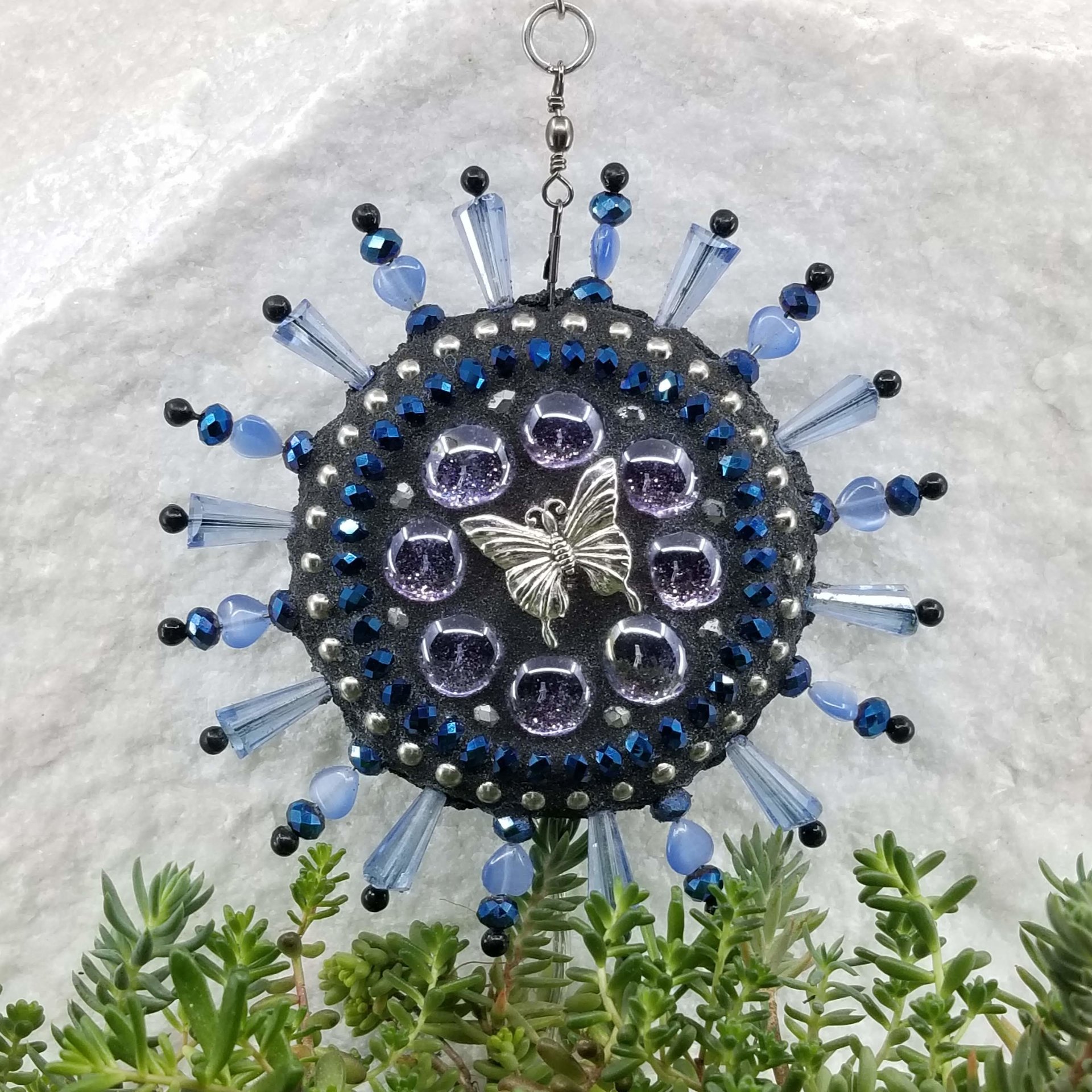 Butterfly Mosaic Garden Wind Spinner, Home and Garden Decor, Gardening Gift, Suncatcher