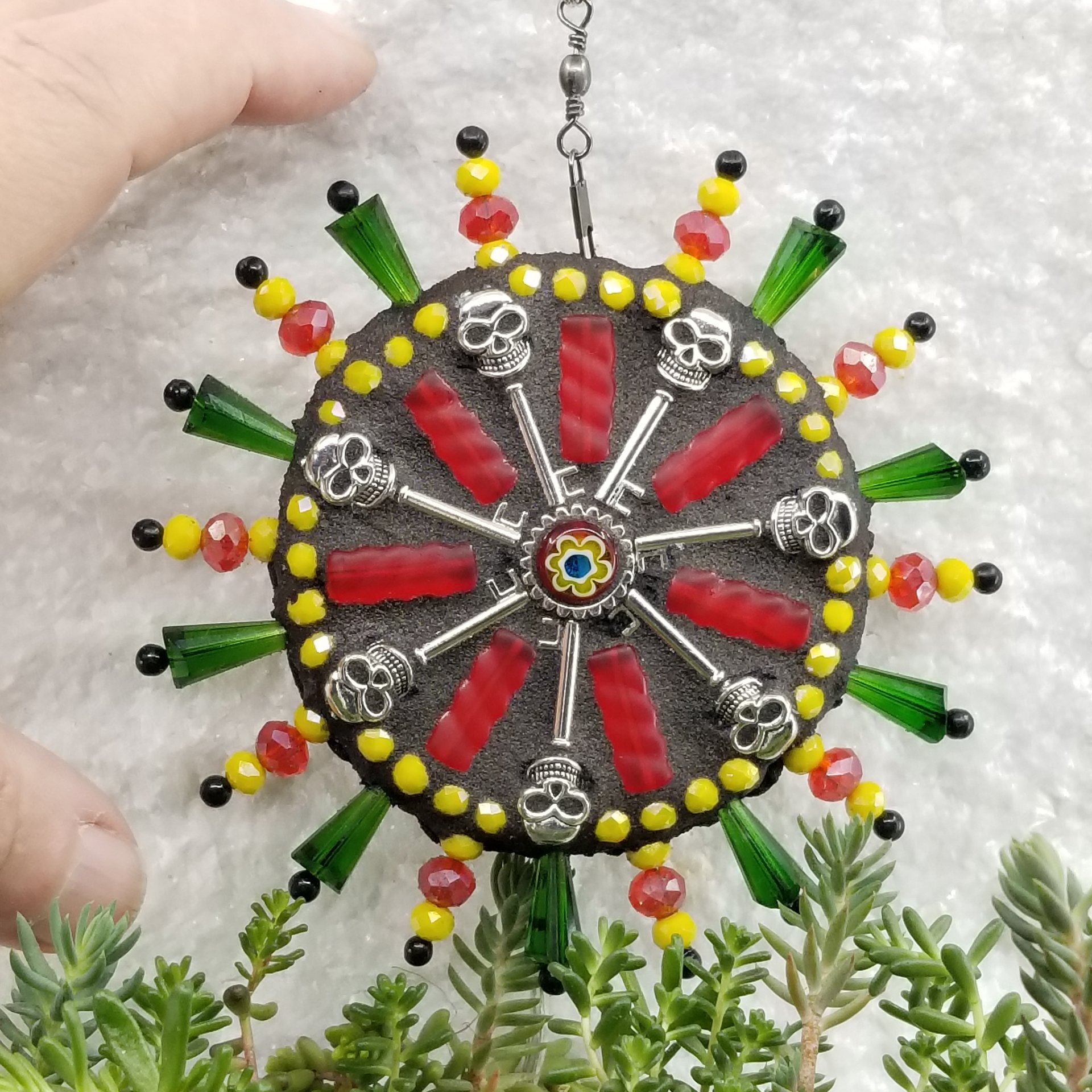 Day of the Dead Garden Wind Spinner, Home Decor, Garden Decor, Gardening Gift,