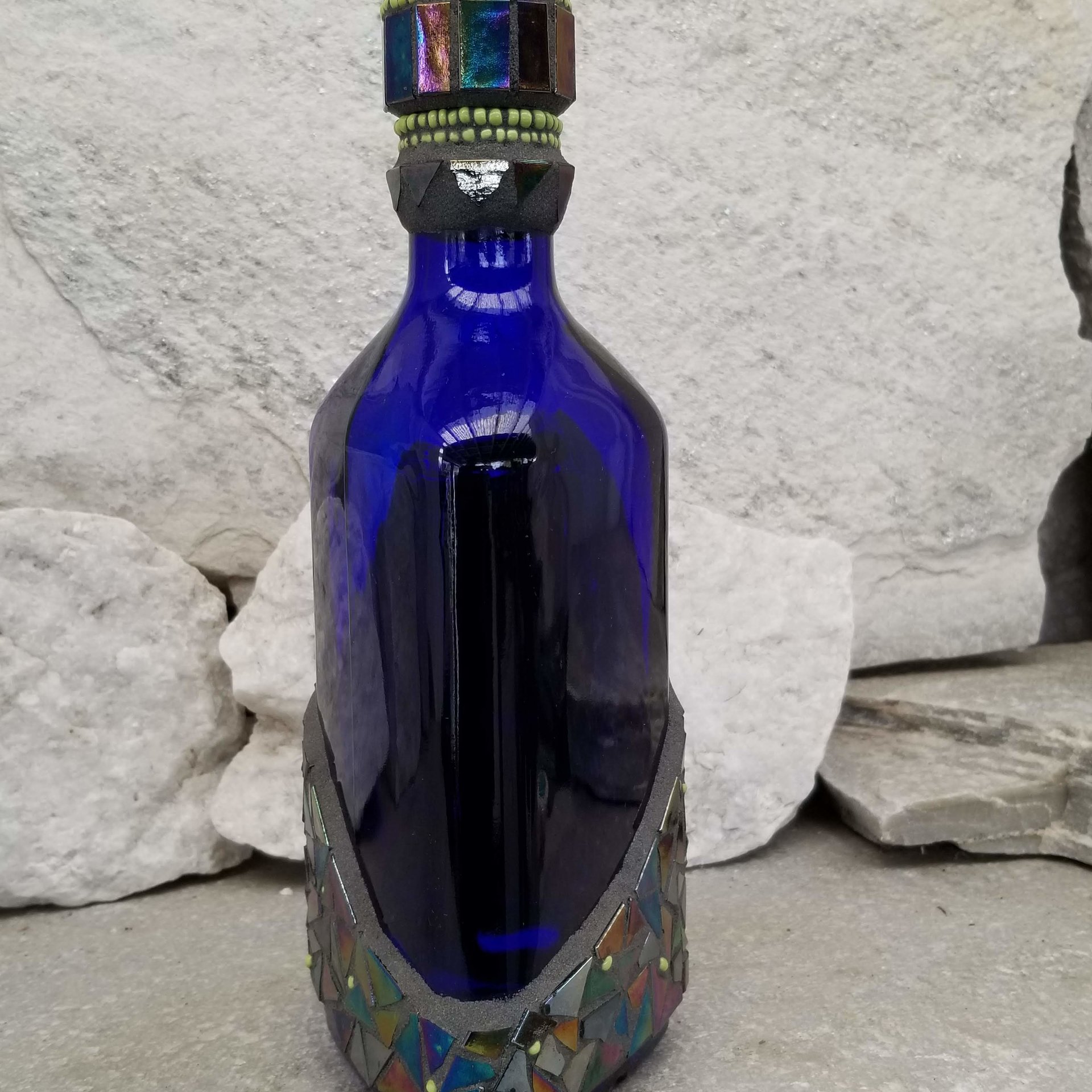 Mosaic Liquor Bottle "In Balance 2” Up-cycled Decanter