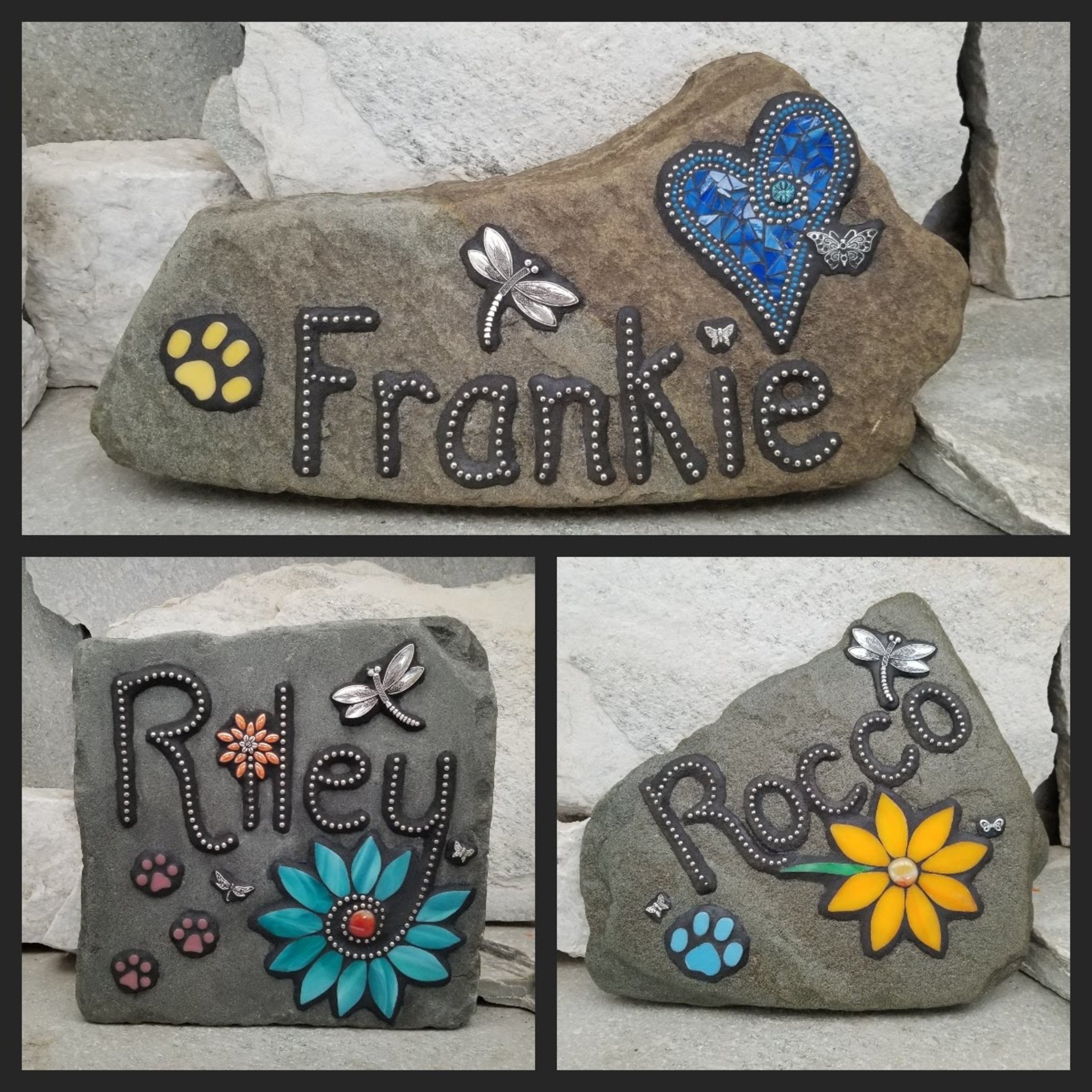 Memorial Garden  Stones - Mosaic Custom Orders in May 2021