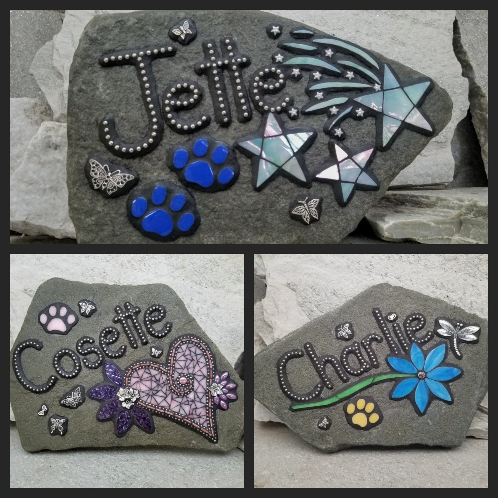 Memorial Garden  Stones - Mosaic Custom Orders in May 2021