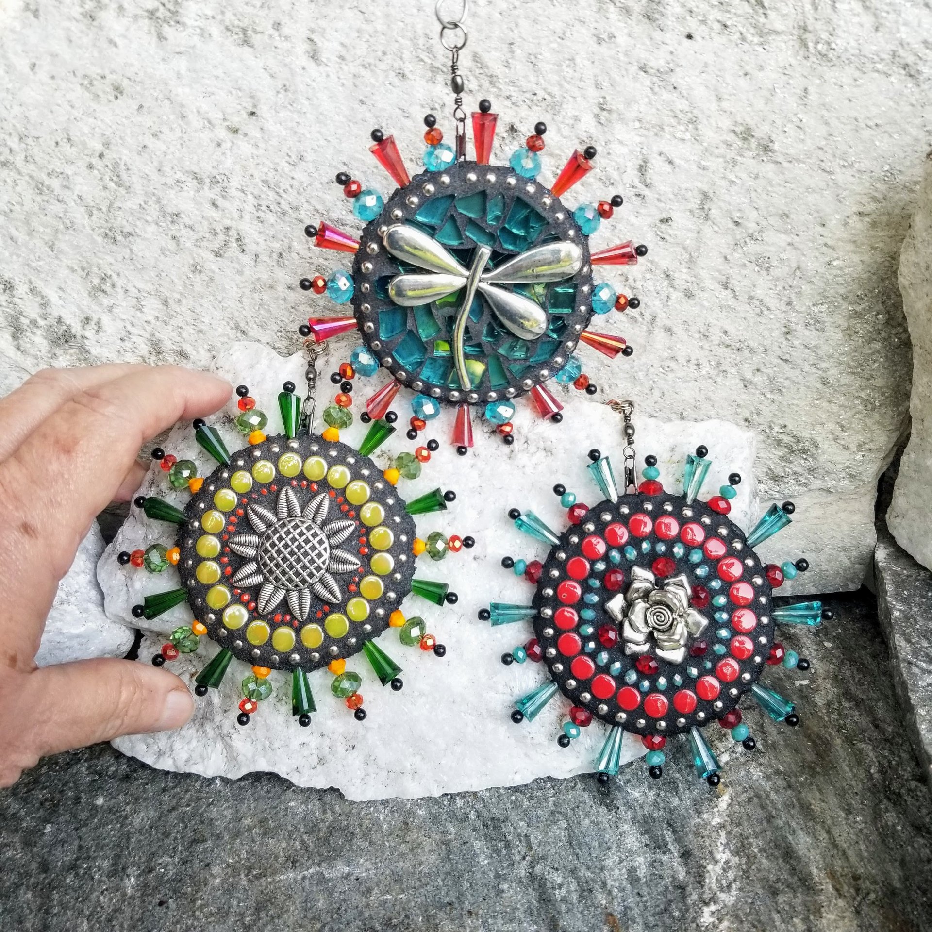 Mosaic Garden Wind Spinner, Group L, Home Decor, Garden Decor, Gardening Gift