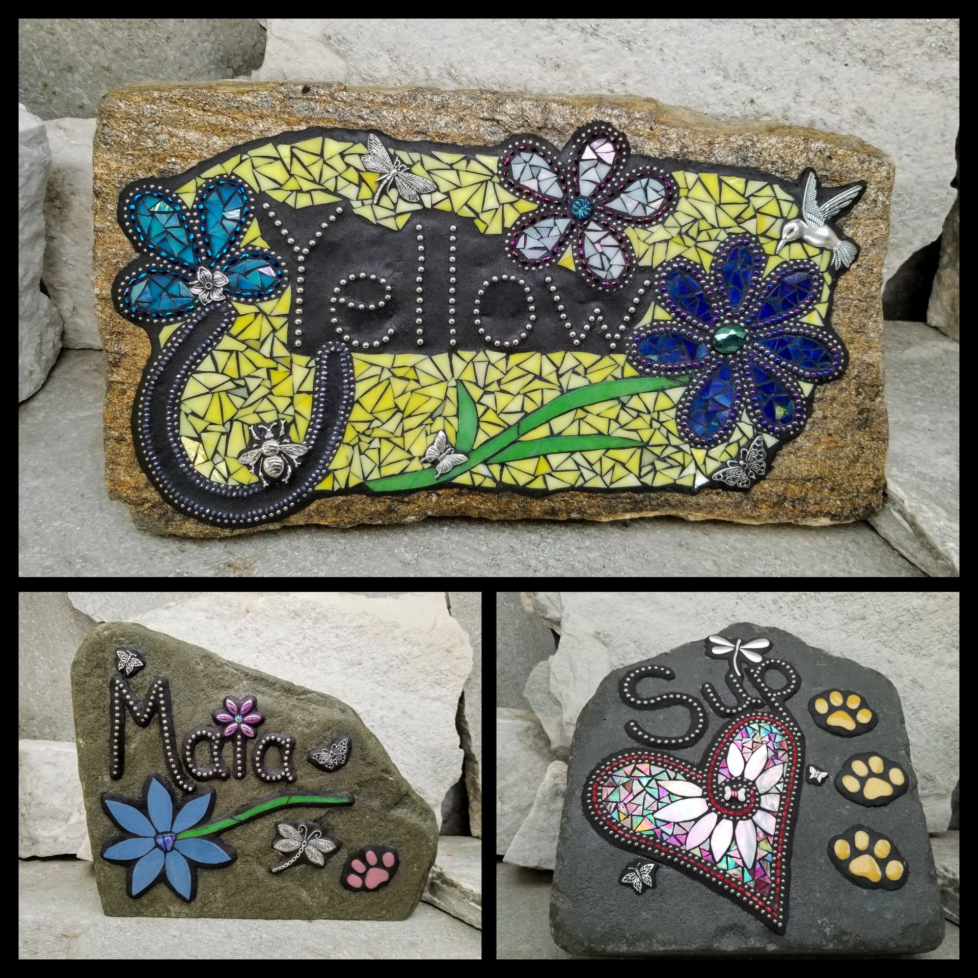 Memorial Garden  Stones - Mosaic Custom Orders in Summer 2021