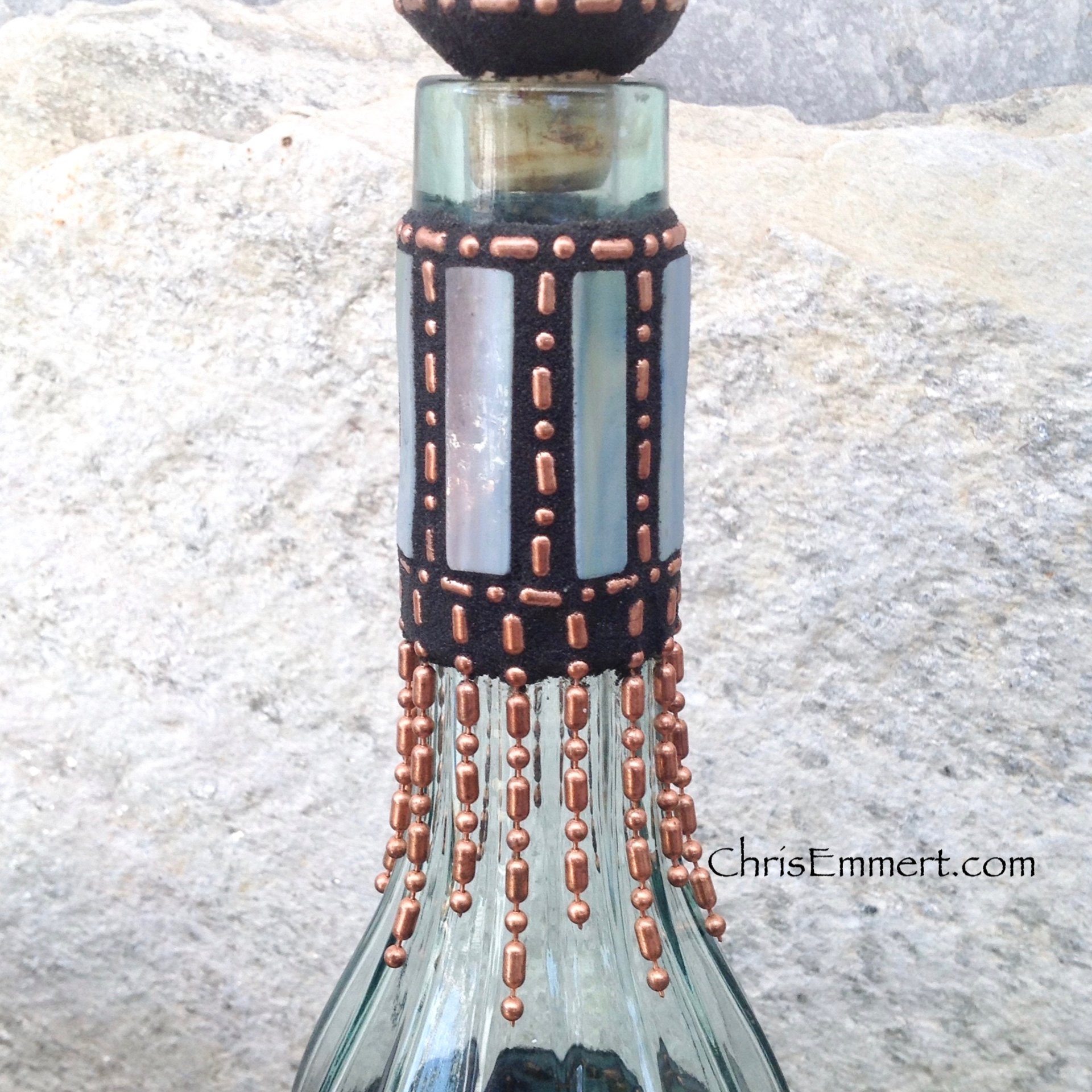 Mosaic Liquor Bottle “Cool Breeze” Up-cycled Decanter