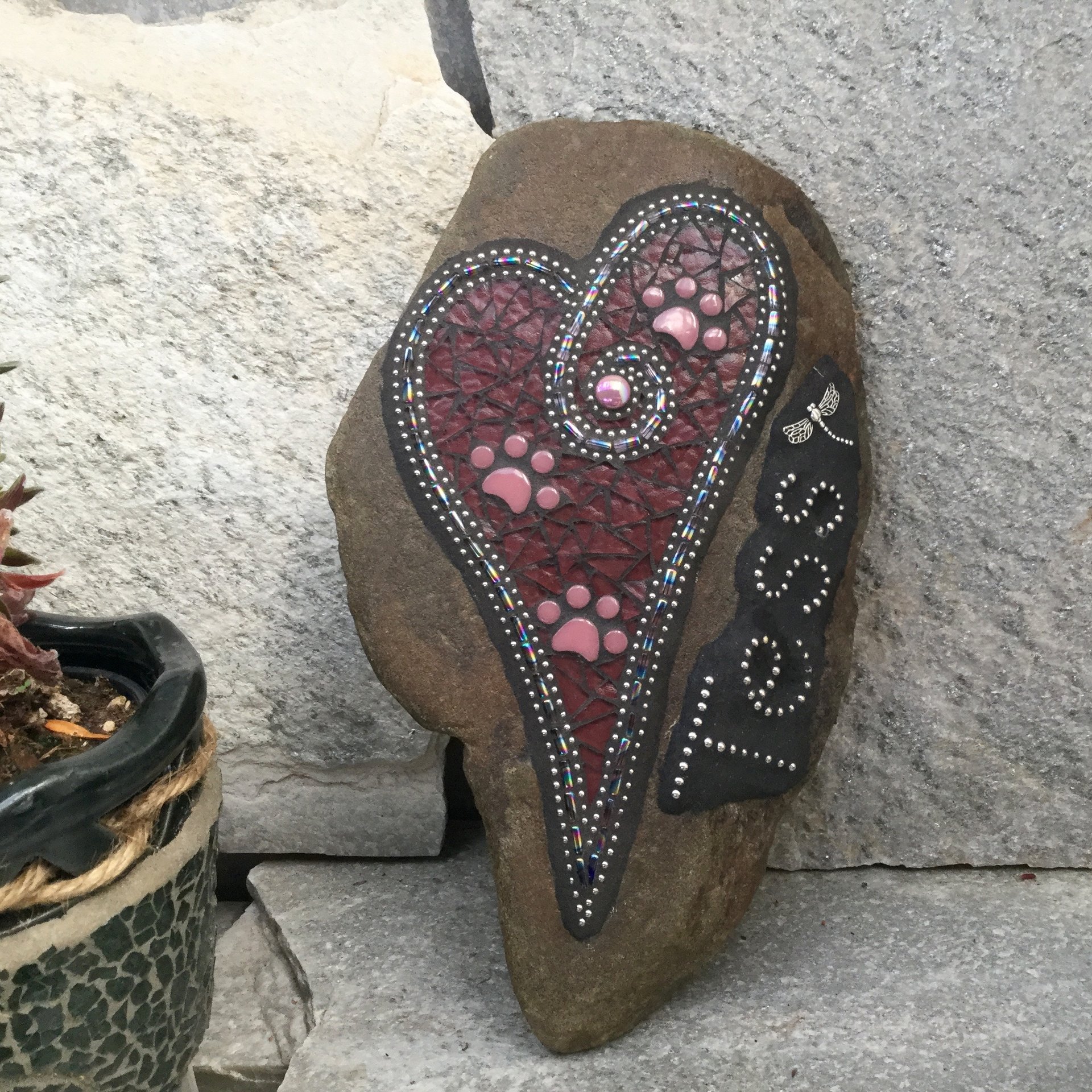 Memorial Garden  Stones - Mosaic Custom Orders #1