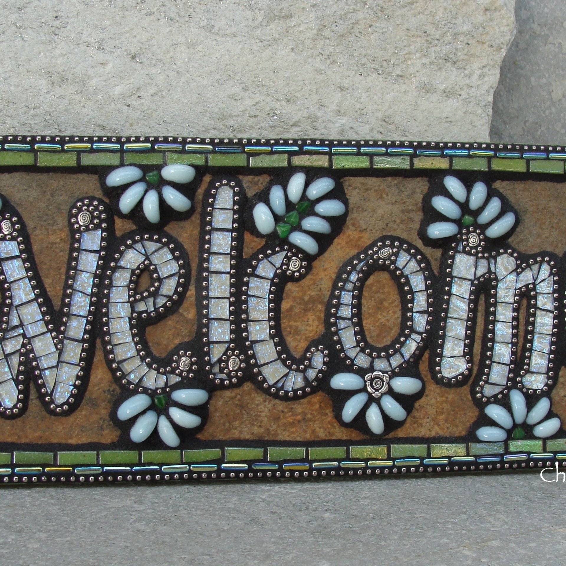 Mosaic Welcome Sign