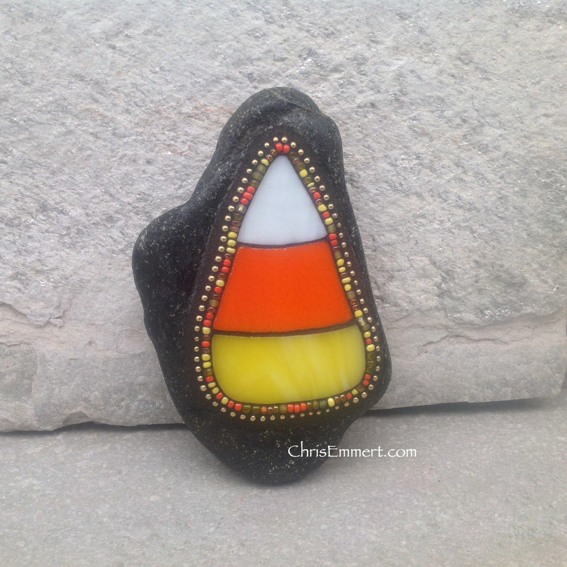 Candy Corn Mosaic (B) / Garden Stone