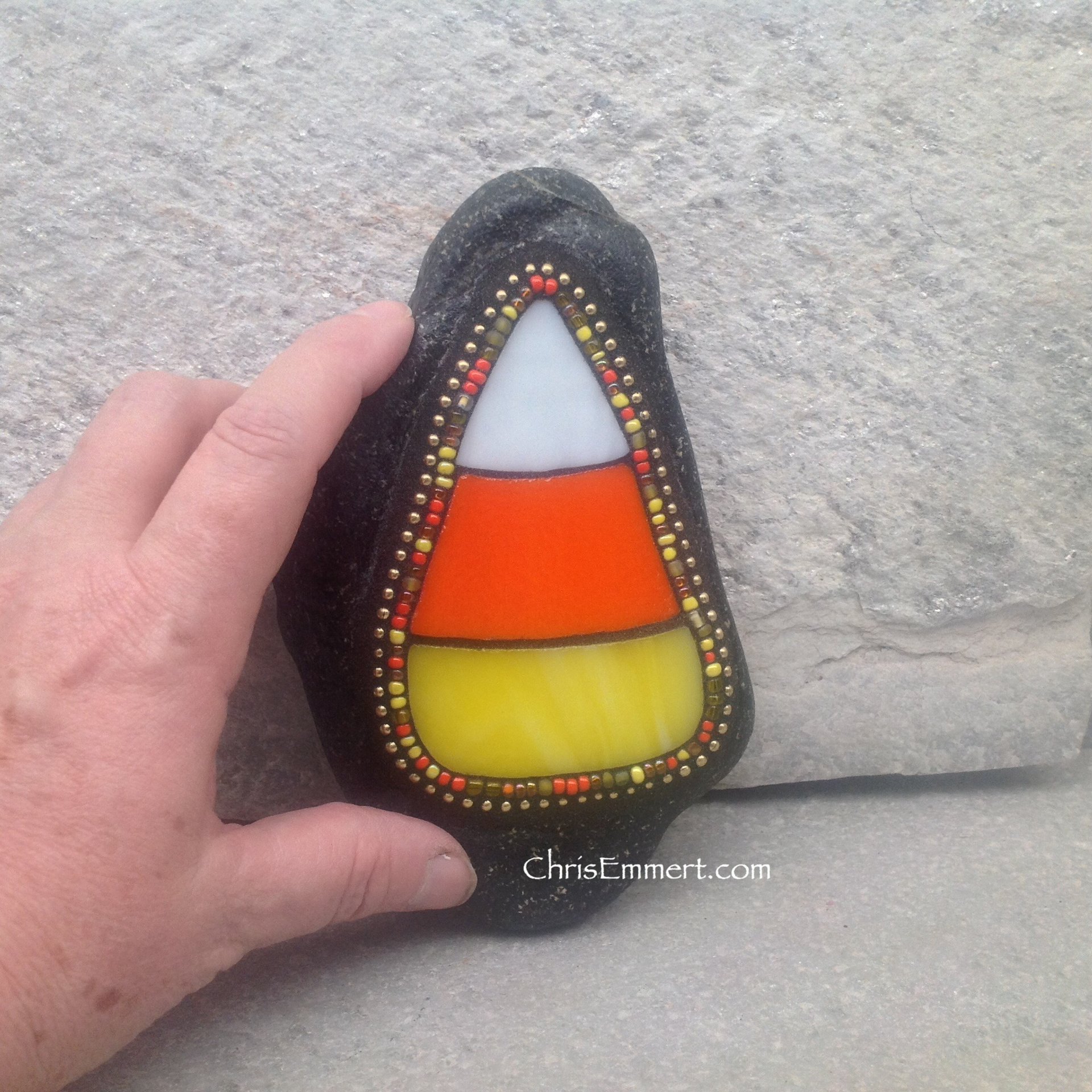 Candy Corn Mosaic (B) / Garden Stone