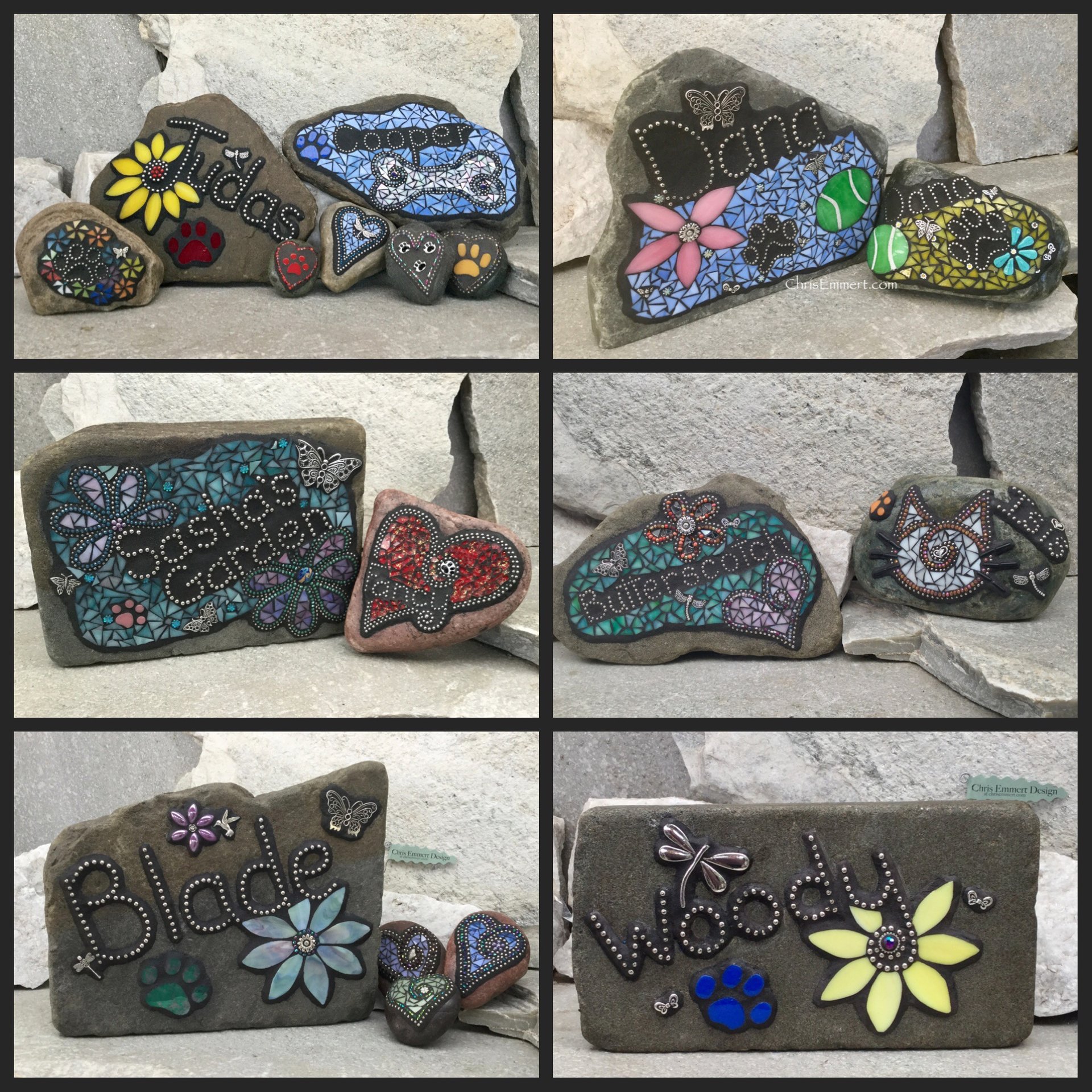 Memorial Garden  Stones - Mosaic Custom Orders #2