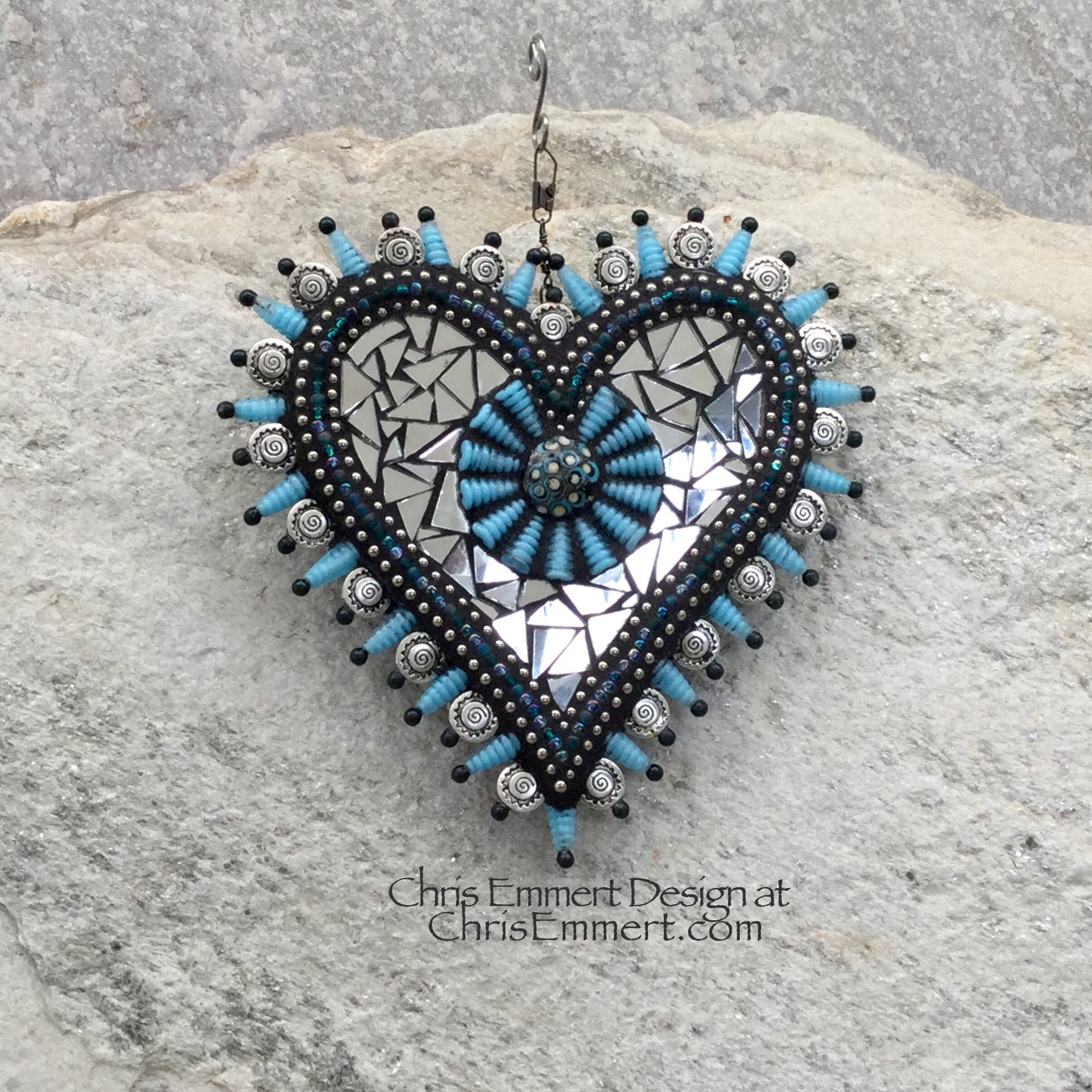 Mirror Heart Garden Spinner, Home Decor, Garden Decor, Gardening Gift,