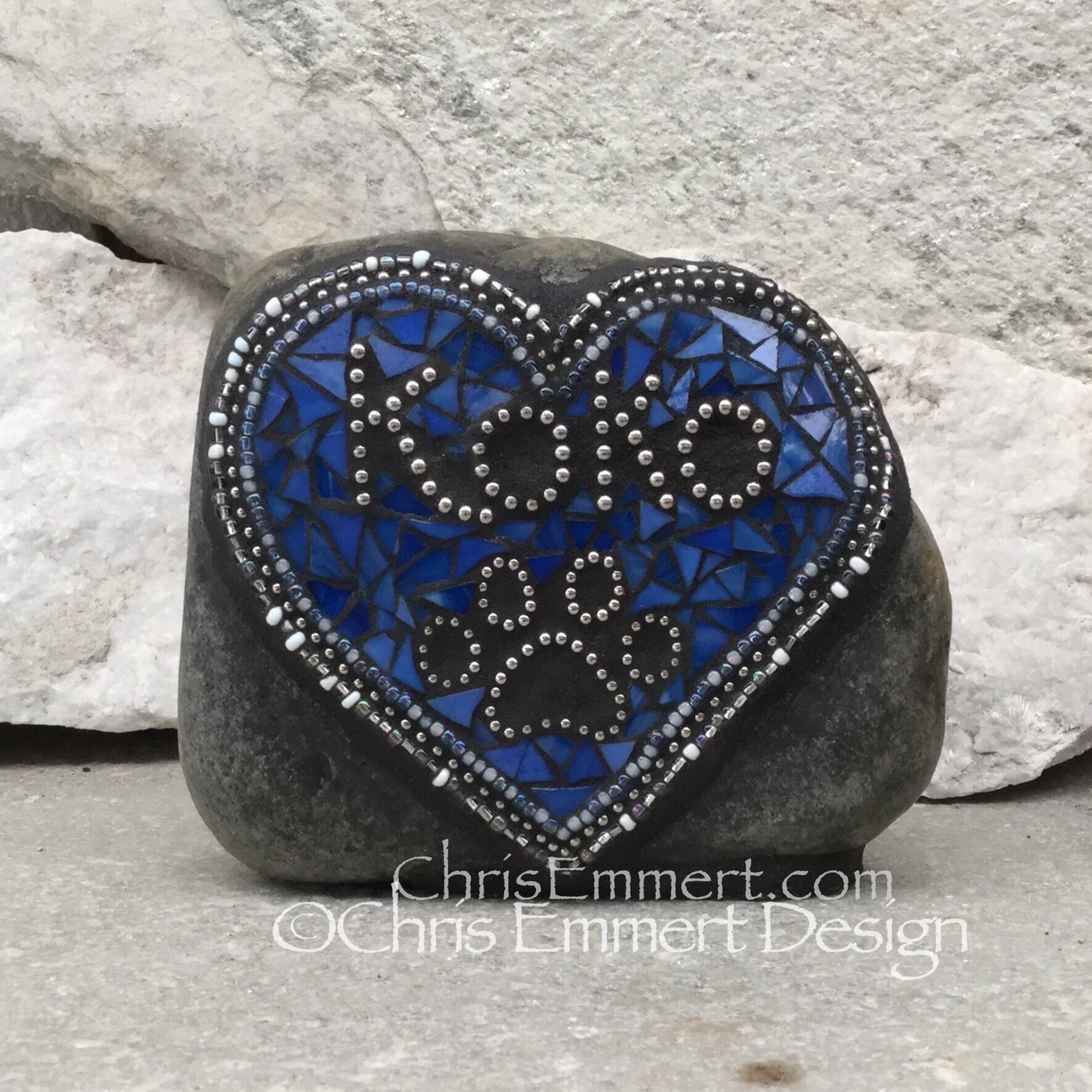 Smaller Pet Memorial Garden Stones - Mosaic Custom Order