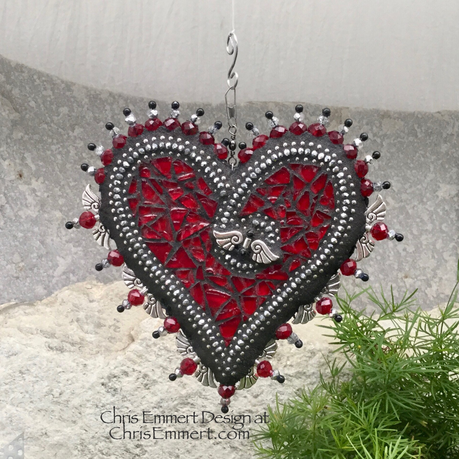 Angel Wing Heart Garden Spinner, Home Decor, Garden Decor, Gardening Gift,