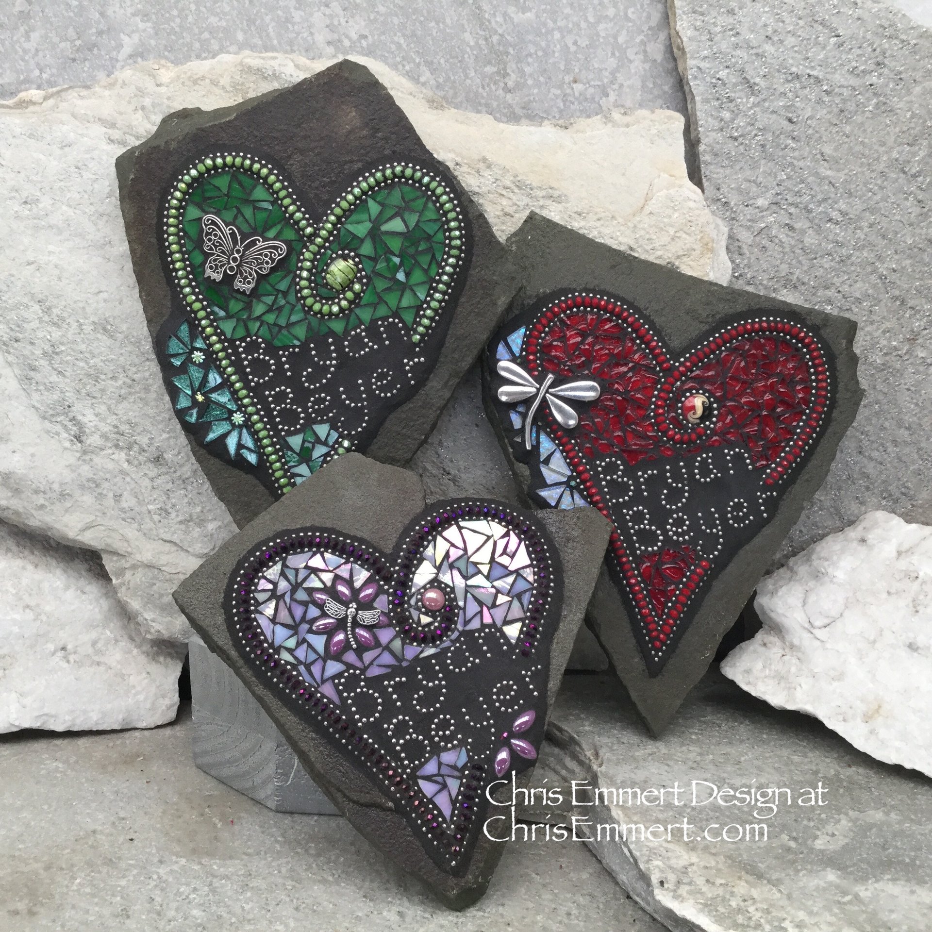 Memorial Garden  Stones - Mosaic Custom Orders