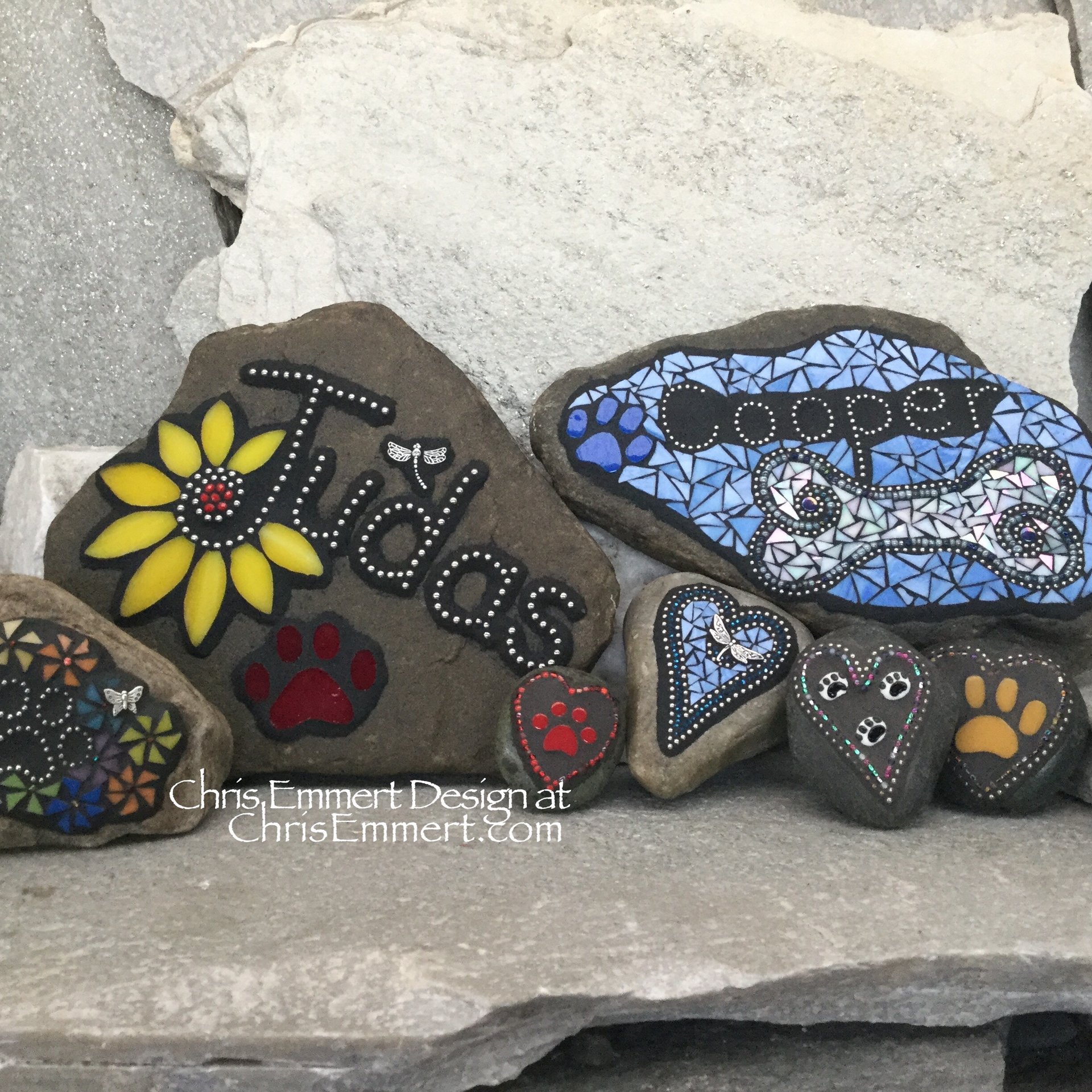 Memorial Garden  Stones - Mosaic Custom Orders #2