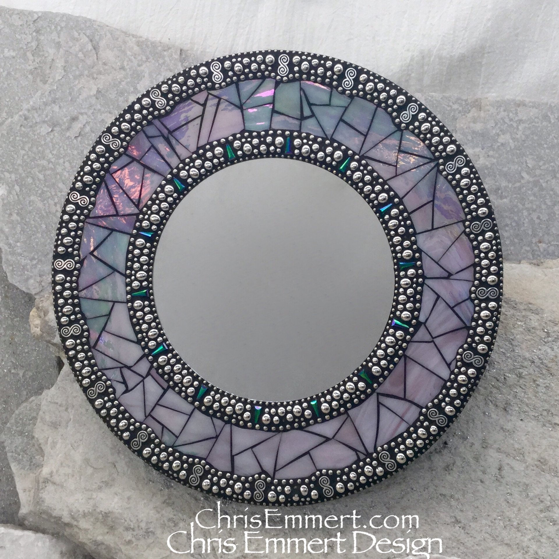 Lavender mosaic mirror