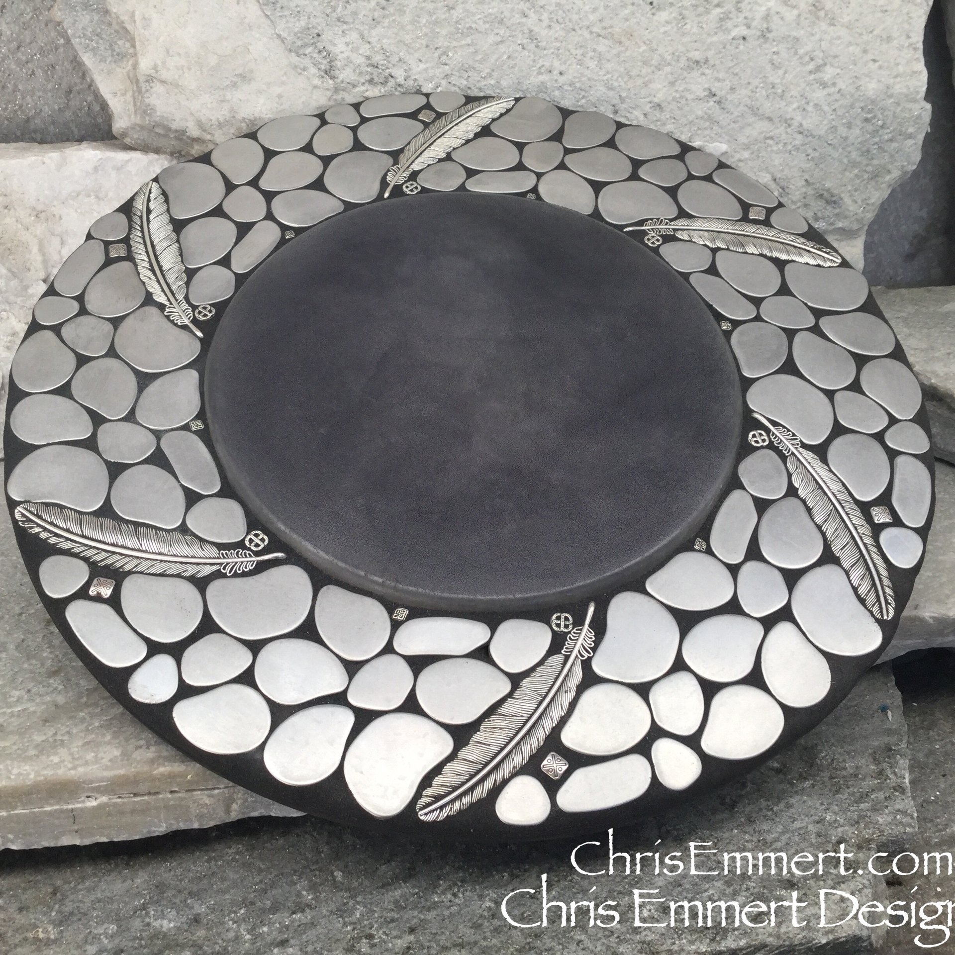 Feather Mosaic Lazy Susan,  , Home Decor