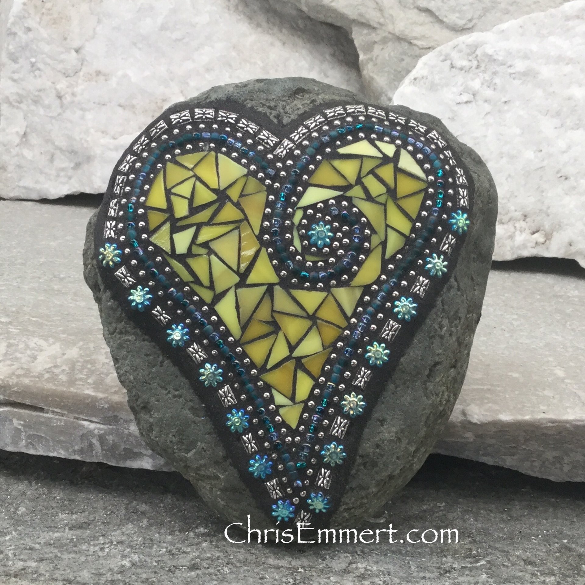 Yellow Mosaic Heart