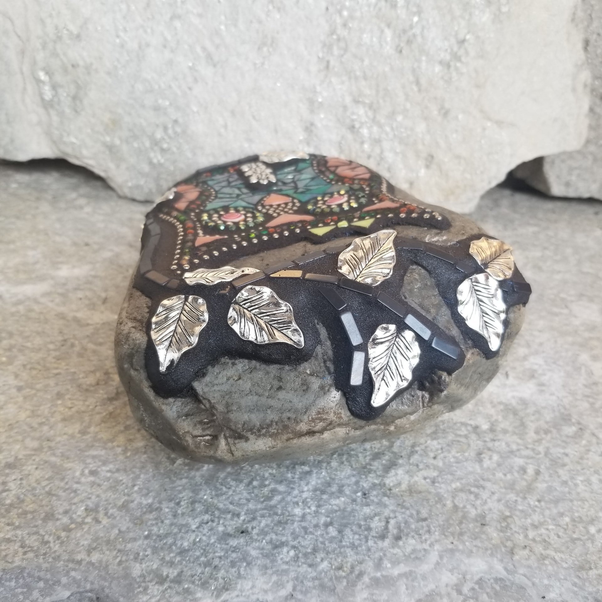 Owl Mosaic Garden Stone, Gardener Gift, Mosaic Art,  