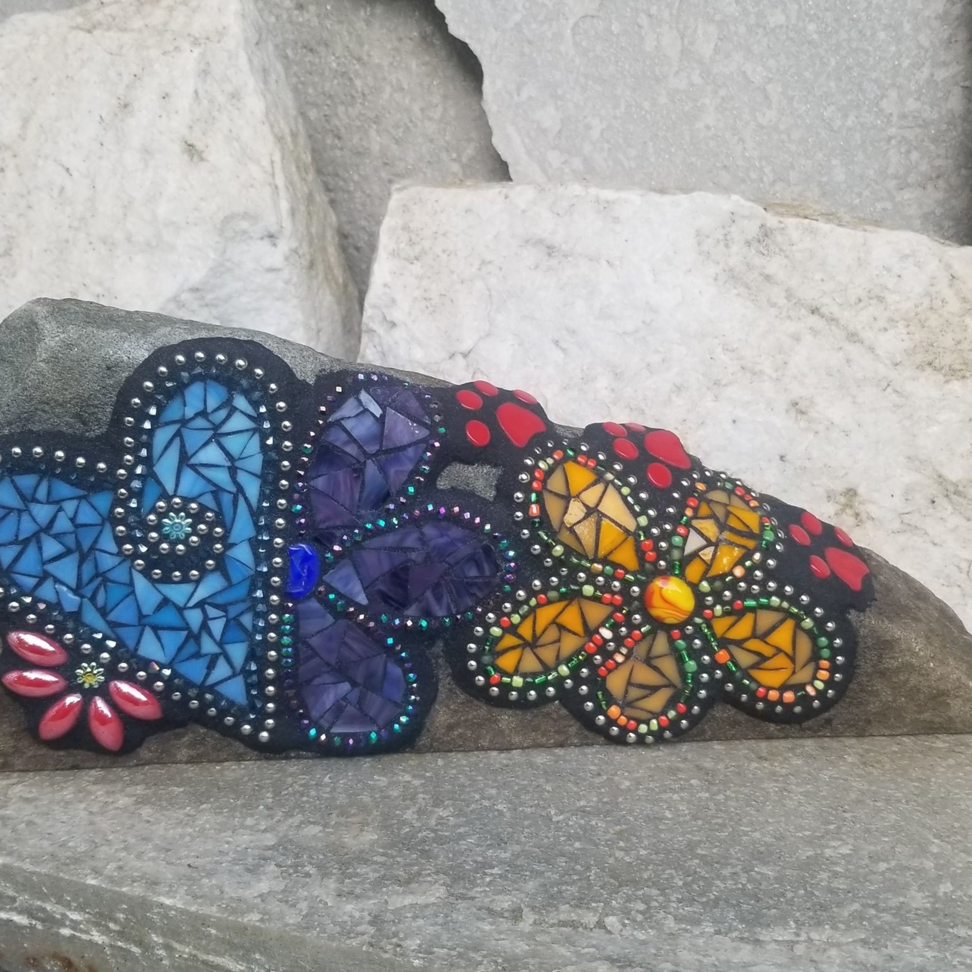 Pet Memorial Mosaic Garden Stone