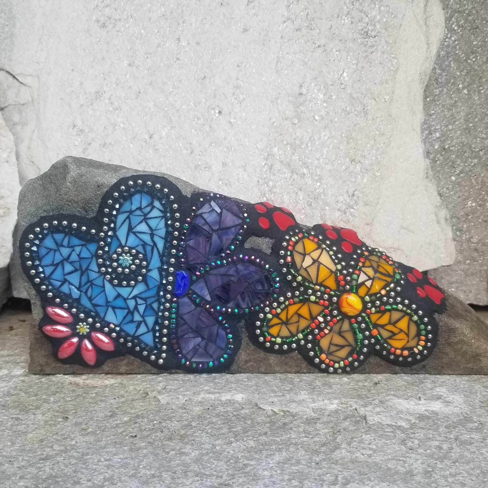 Pet Memorial Mosaic Garden Stone