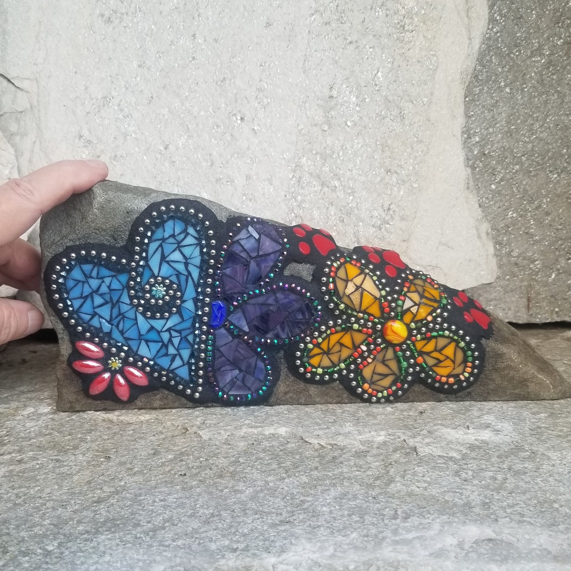 Pet Memorial Mosaic Garden Stone