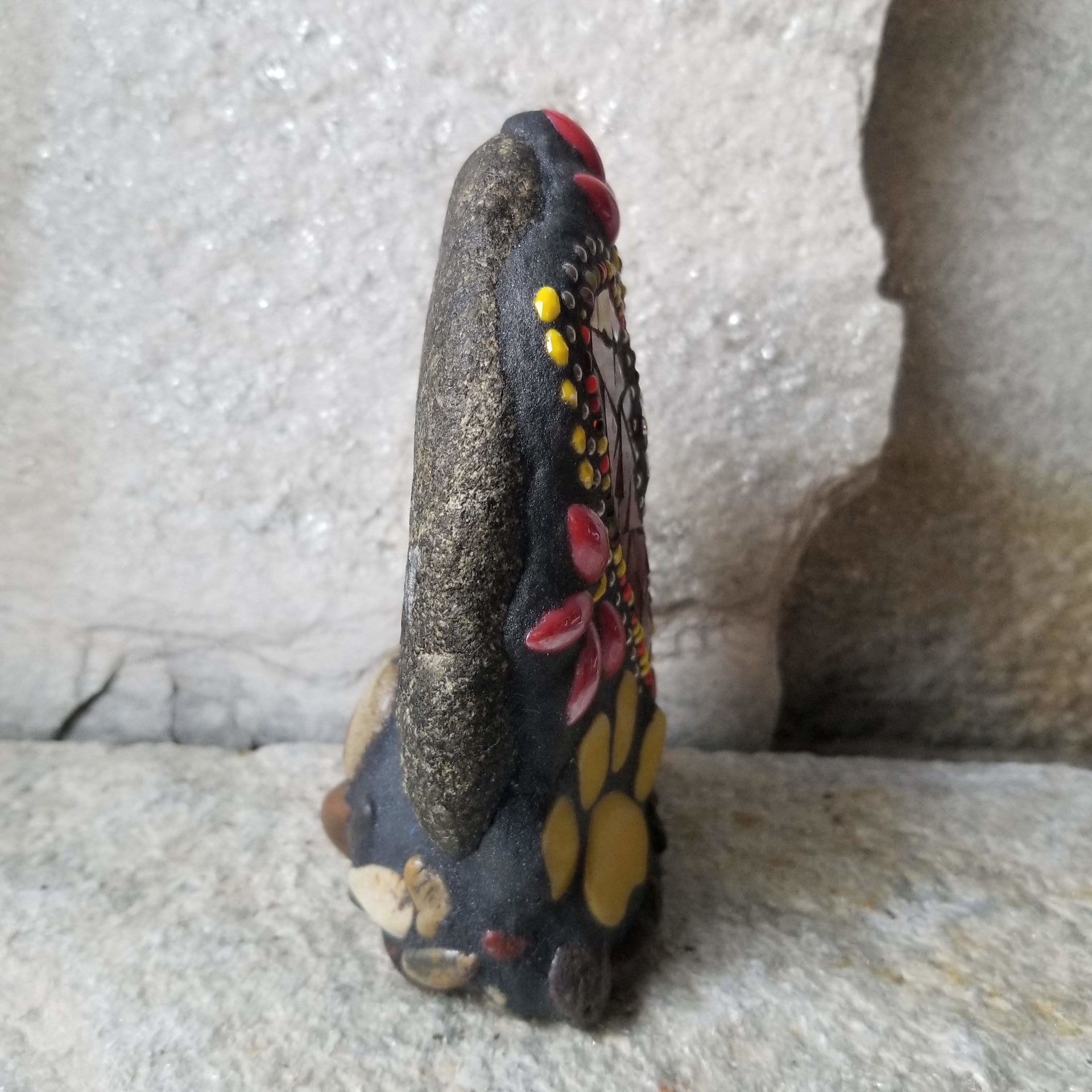 Red Heart Pet Memorial Mosaic Garden Stone
