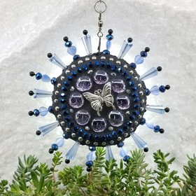 Butterfly Mosaic Garden Wind Spinner, Home and Garden Decor, Gardening Gift, Suncatcher