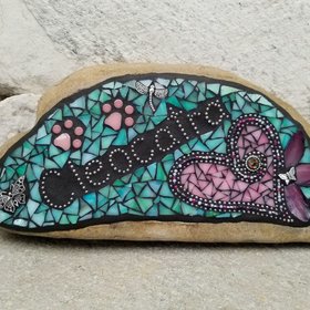 Pet Memorial Garden Stones - Mosaic Custom Order