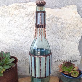Mosaic Liquor Bottle “Cool Breeze” Up-cycled Decanter