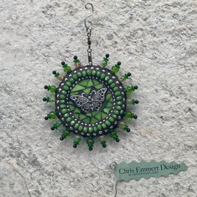 Butterfly Garden Spinner, Green Rays, Home Decor, Garden Decor, Gardening Gift,