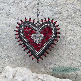 Red Heart Garden Spinner, Home Decor, Garden Decor, Gardening Gift,