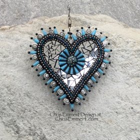 Mirror Heart Garden Spinner, Home Decor, Garden Decor, Gardening Gift,